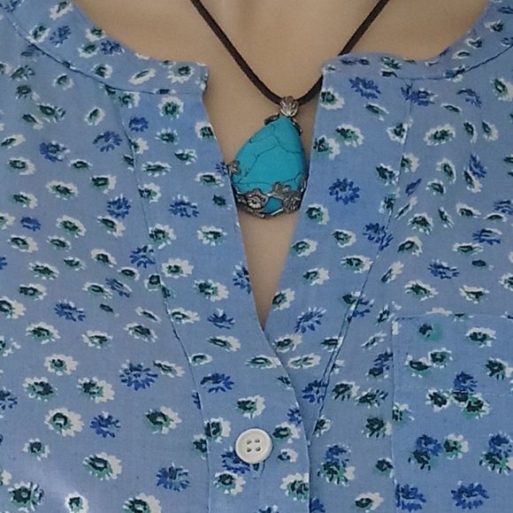 J. CREW Tie Closure Button Down Shirt Sz M Cute! - Picture 6 of 9